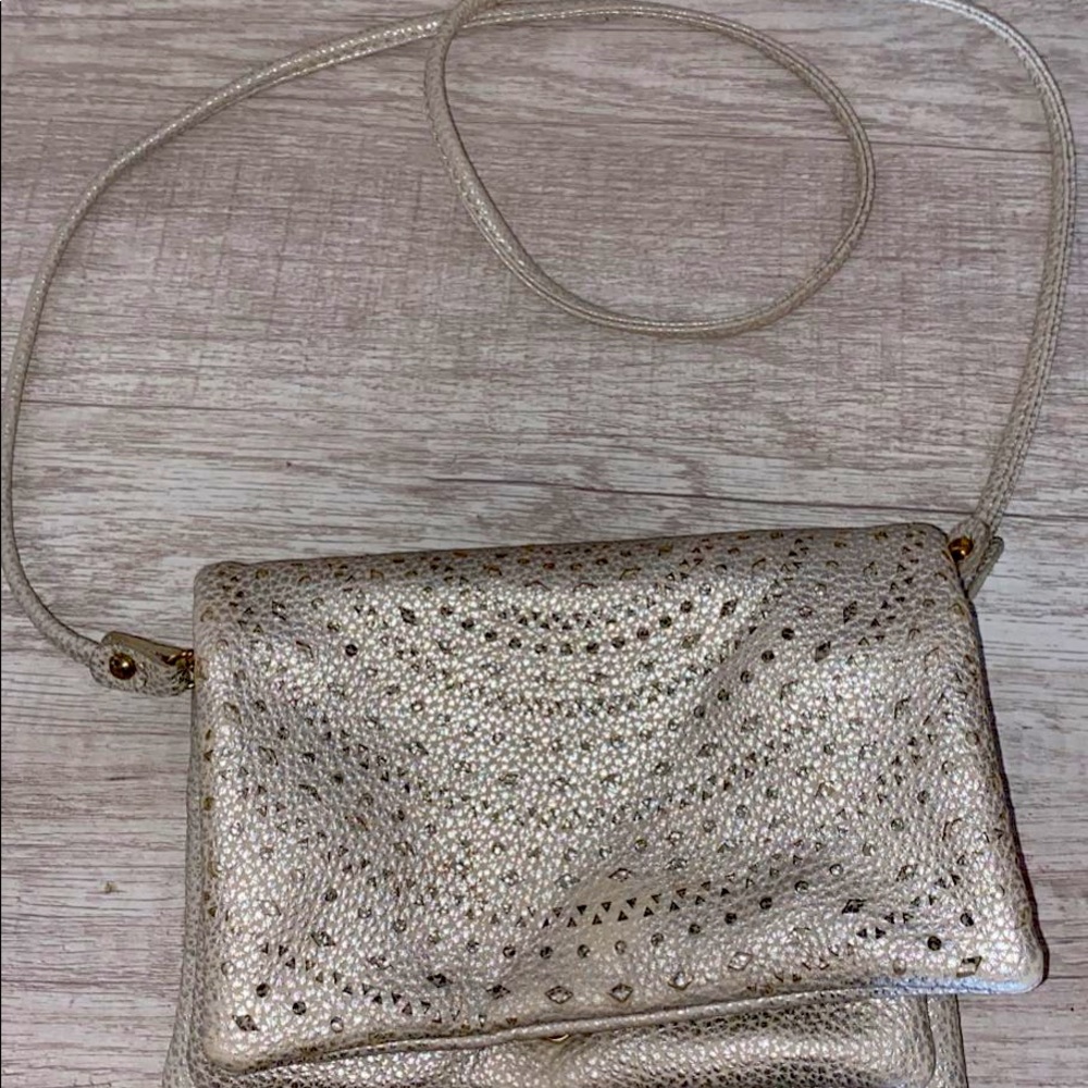 Street Level silver patterned and textured purse